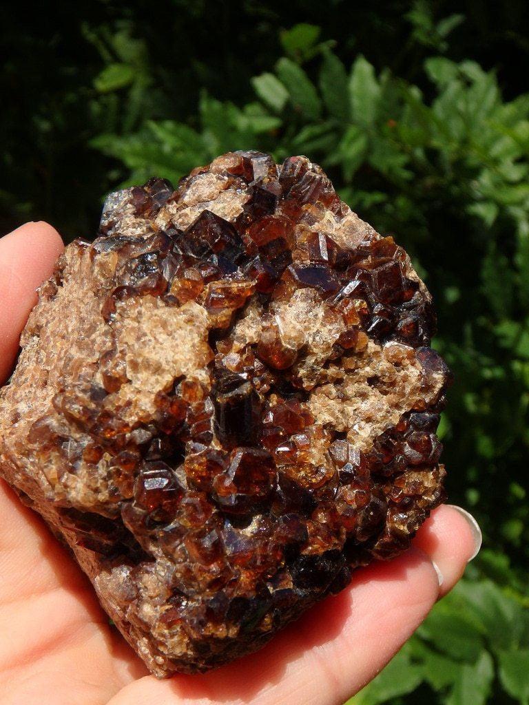 Amazing Chunky Grossular Garnet Specimen - Earth Family Crystals