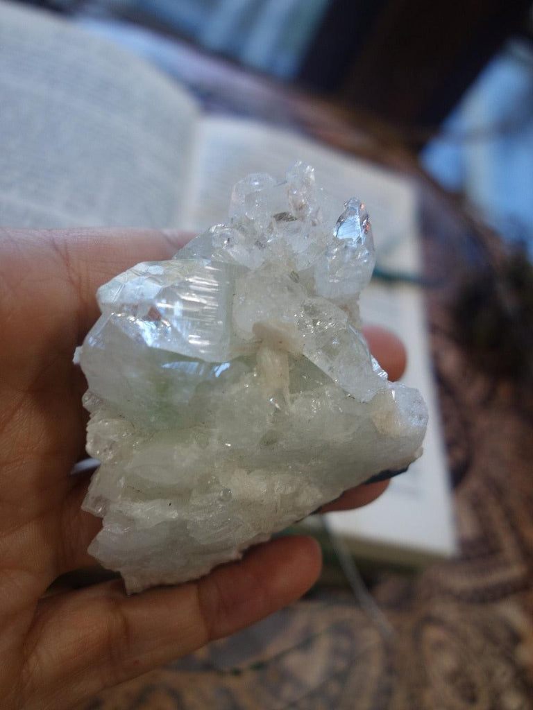 Fantastic Green & Clear Apophyllite Cluster Specimen From India - Earth Family Crystals