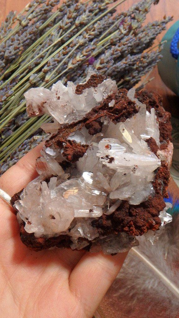 Clear Hemimorphite  On Matrix From Mexico - Earth Family Crystals