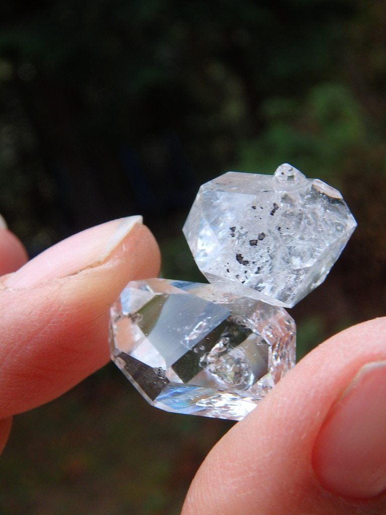 Divine  Double NY Herkimer Diamond Specimen - Earth Family Crystals