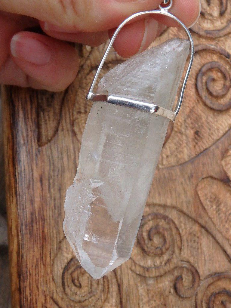 Incredible Chunky Phantom Himalayan Quartz Natural Pendant In Sterling Silver (Includes Silver Chain) - Earth Family Crystals