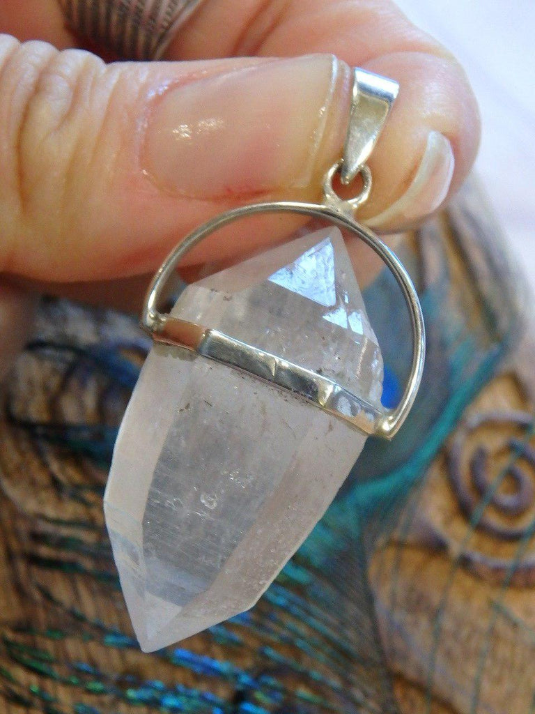 Incredible DT Elestial Himalayan Quartz Pendant In Sterling Silver (Includes Silver Chain) - Earth Family Crystals