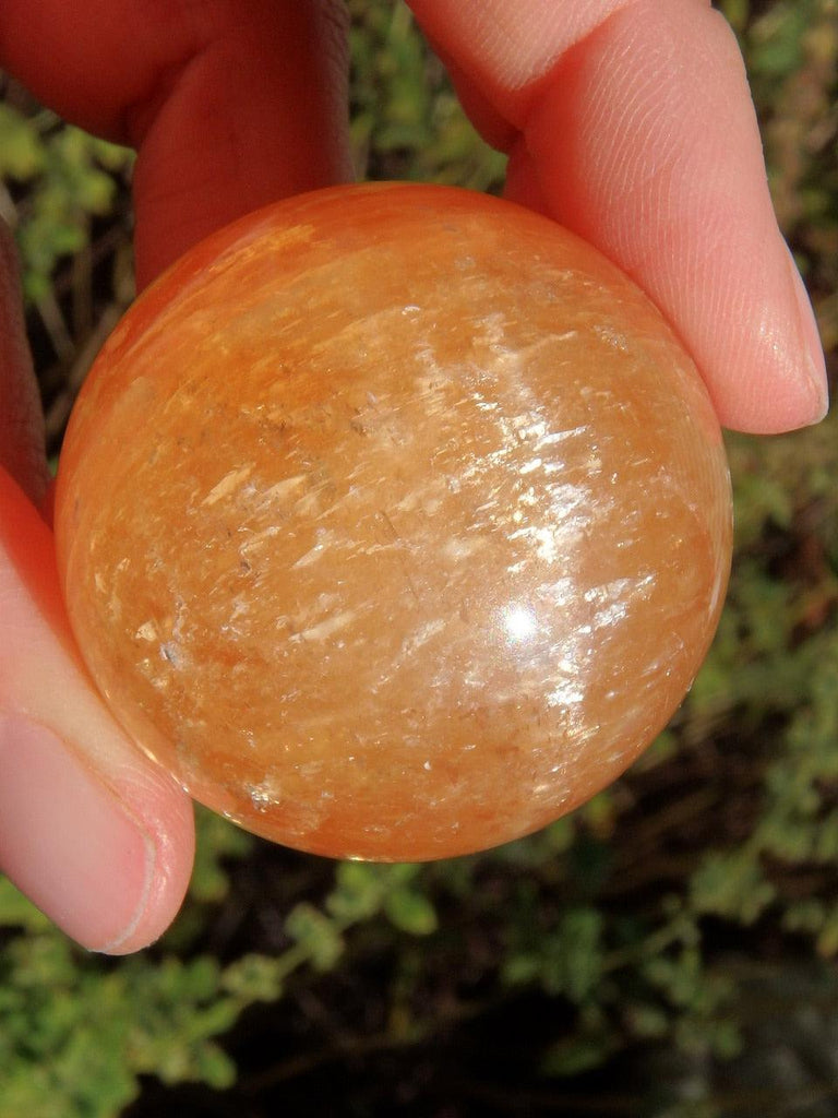Golden Glow Honey Calcite Sphere 2 - Earth Family Crystals