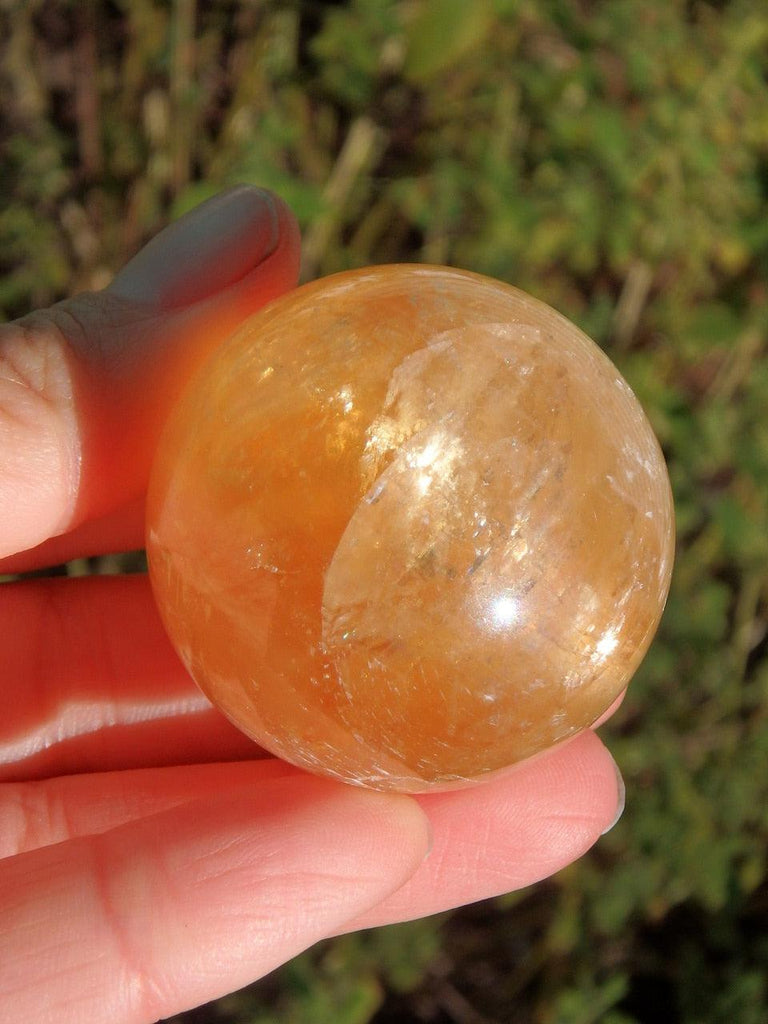 Golden Glow Honey Calcite Sphere 1 - Earth Family Crystals