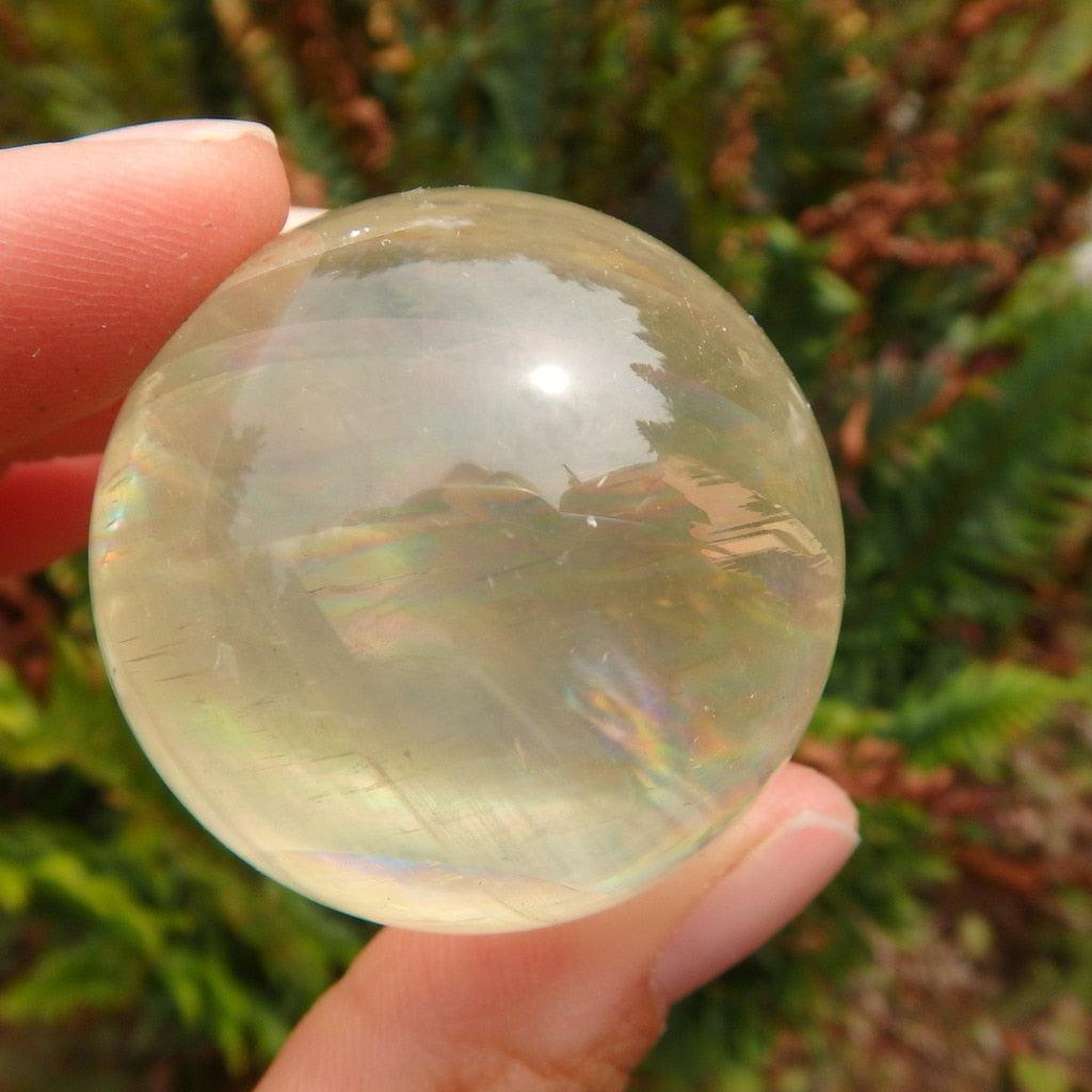 Golden Lemon Mini Citrine Calcite Sphere - Earth Family Crystals