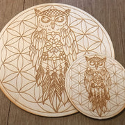 Owl Dreamcatcher Flower of Life Crystal Grid  