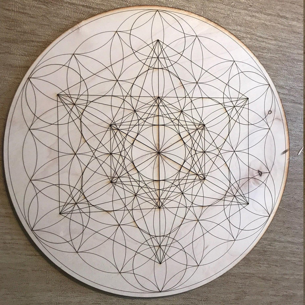 Metatron's Cube and Flower of Life Crystal Grid 
