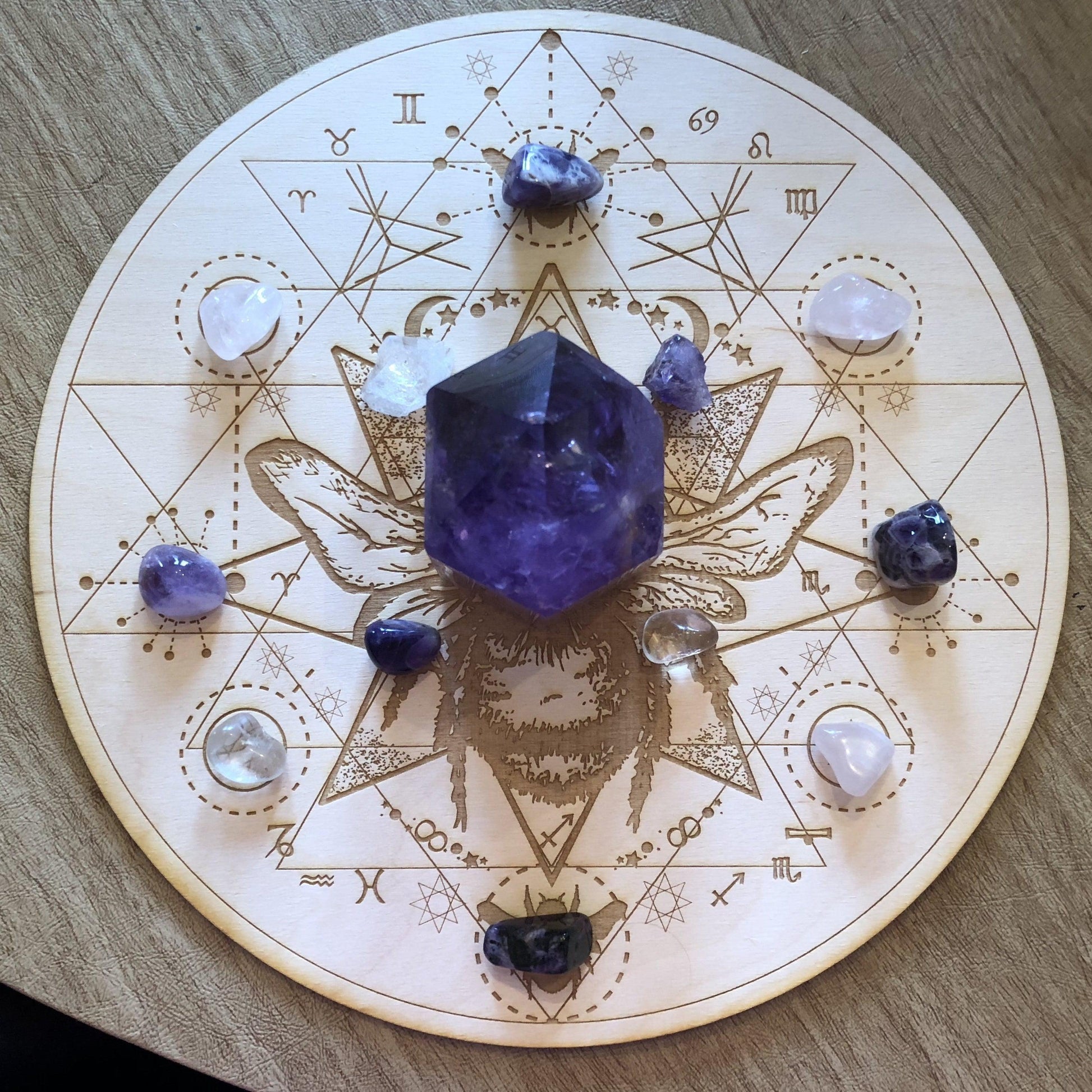 Honey Bee Sri Yantra Crystal Grid  