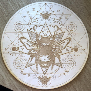 Honey Bee Sri Yantra Crystal Grid  
