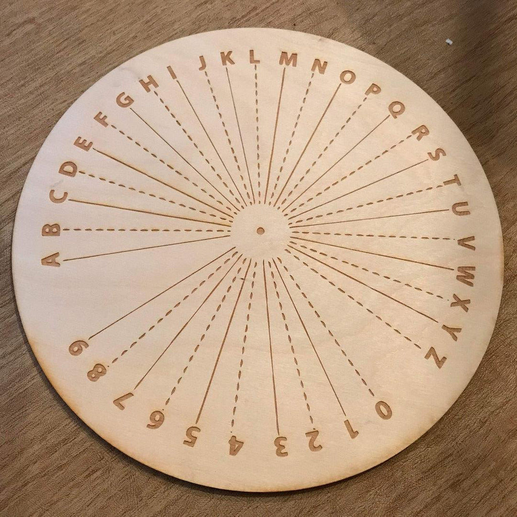 Wood Engraved Pendulum Board - Earth Family Crystals