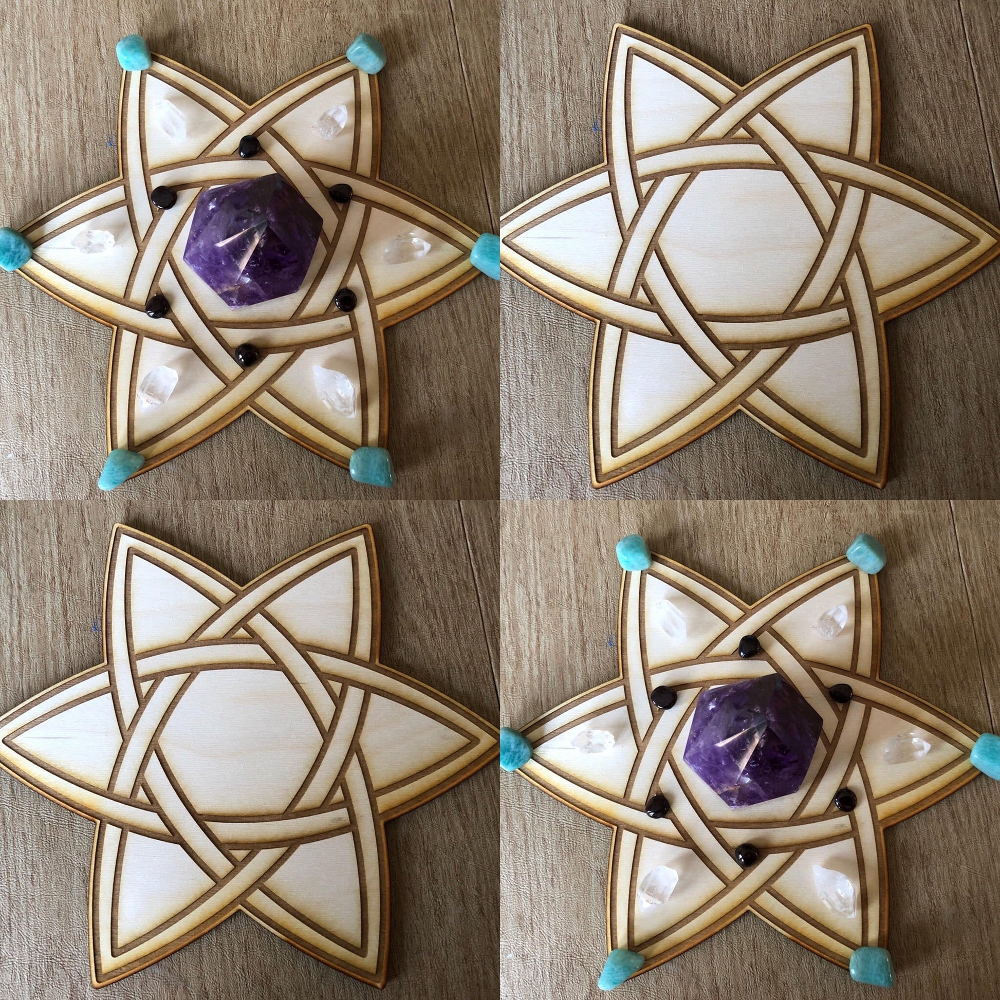 Celtic Star Crystal Grid - Earth Family Crystals