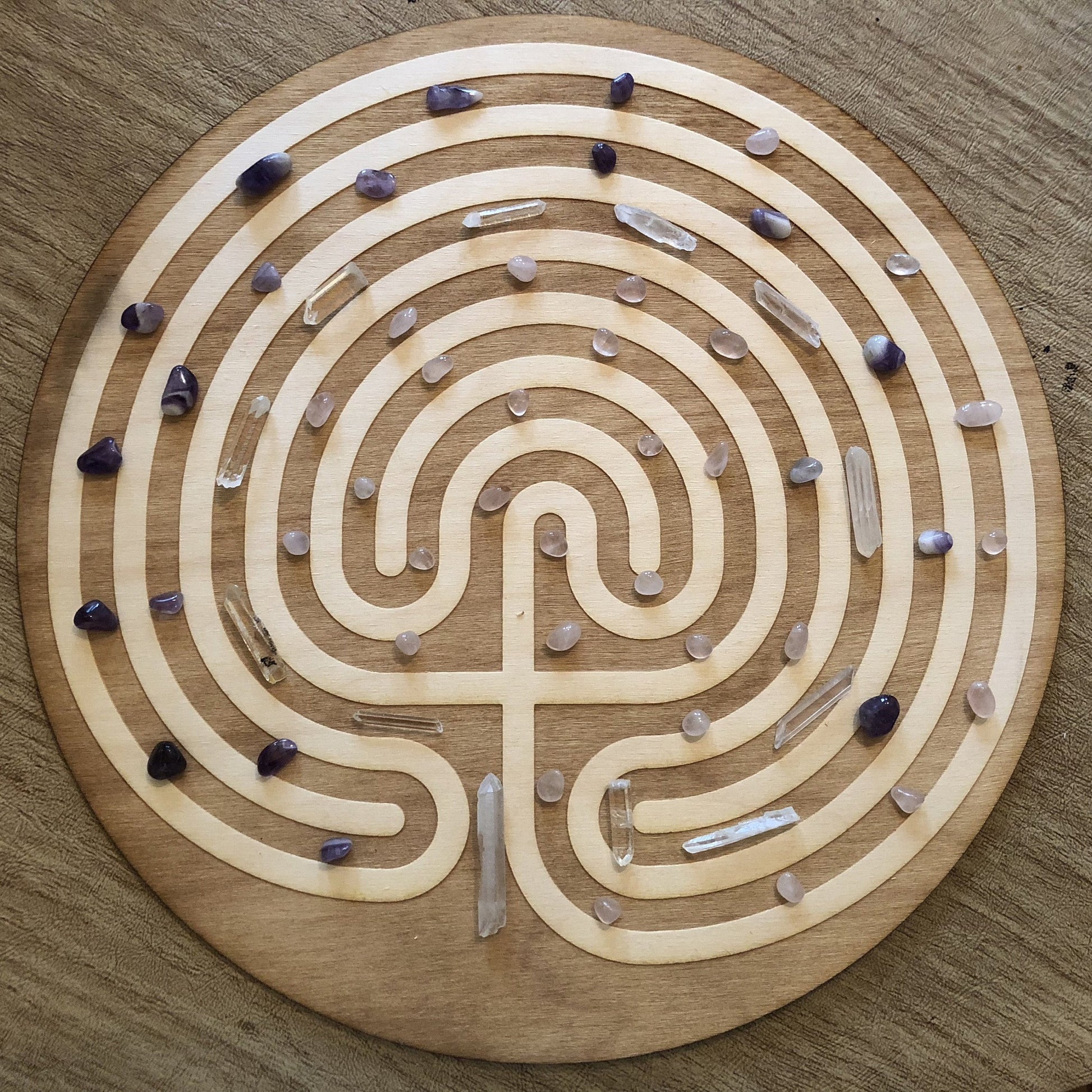 Labyrinth Crystal Grid - Earth Family Crystals
