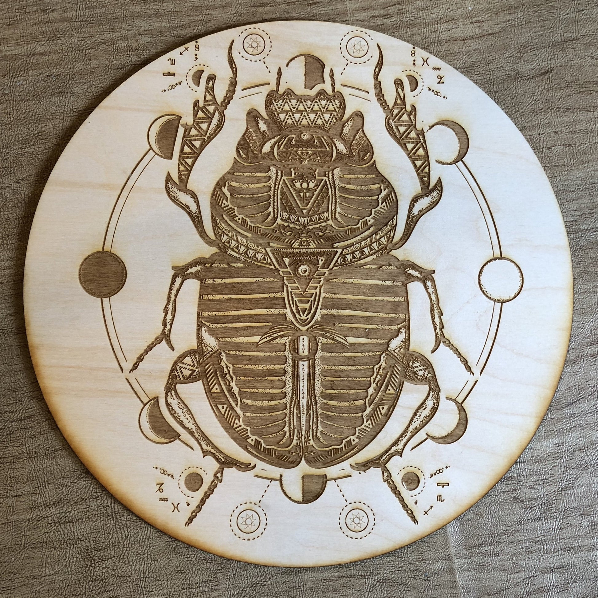 Scarab Moon Phase Crystal Grid  