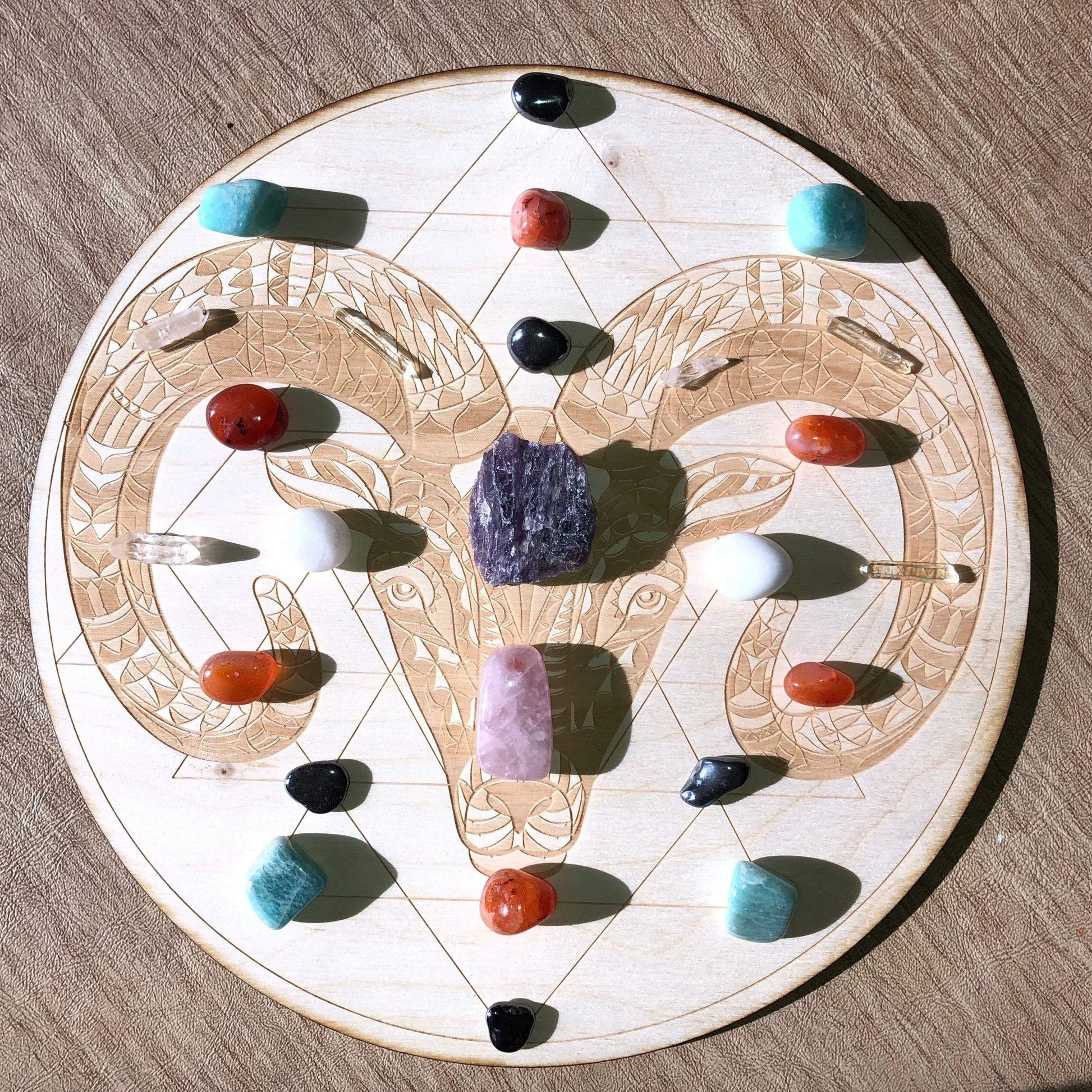 Ram Sri Yantra Crystal Grid  