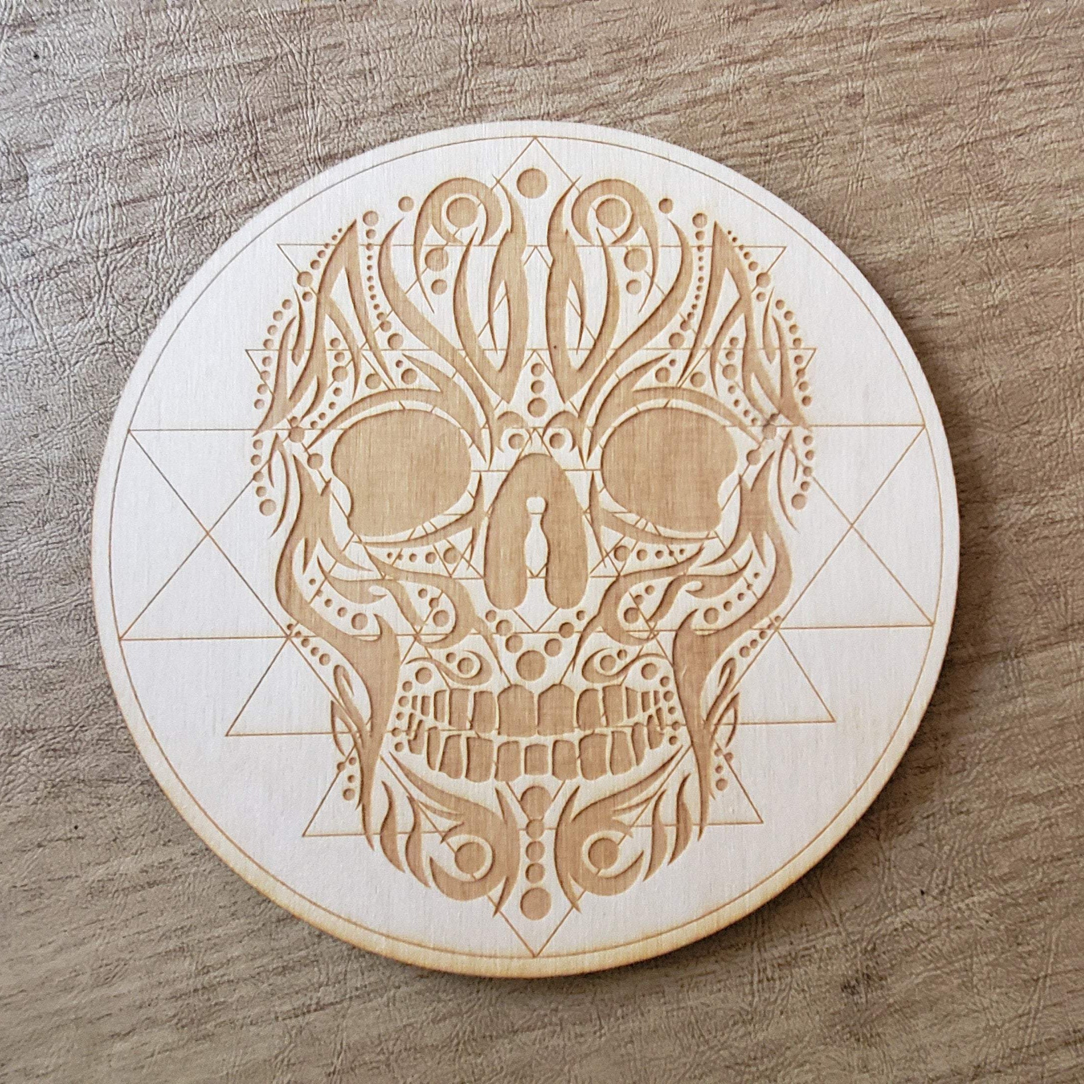 Skull Sri Yantra Crystal Grid  