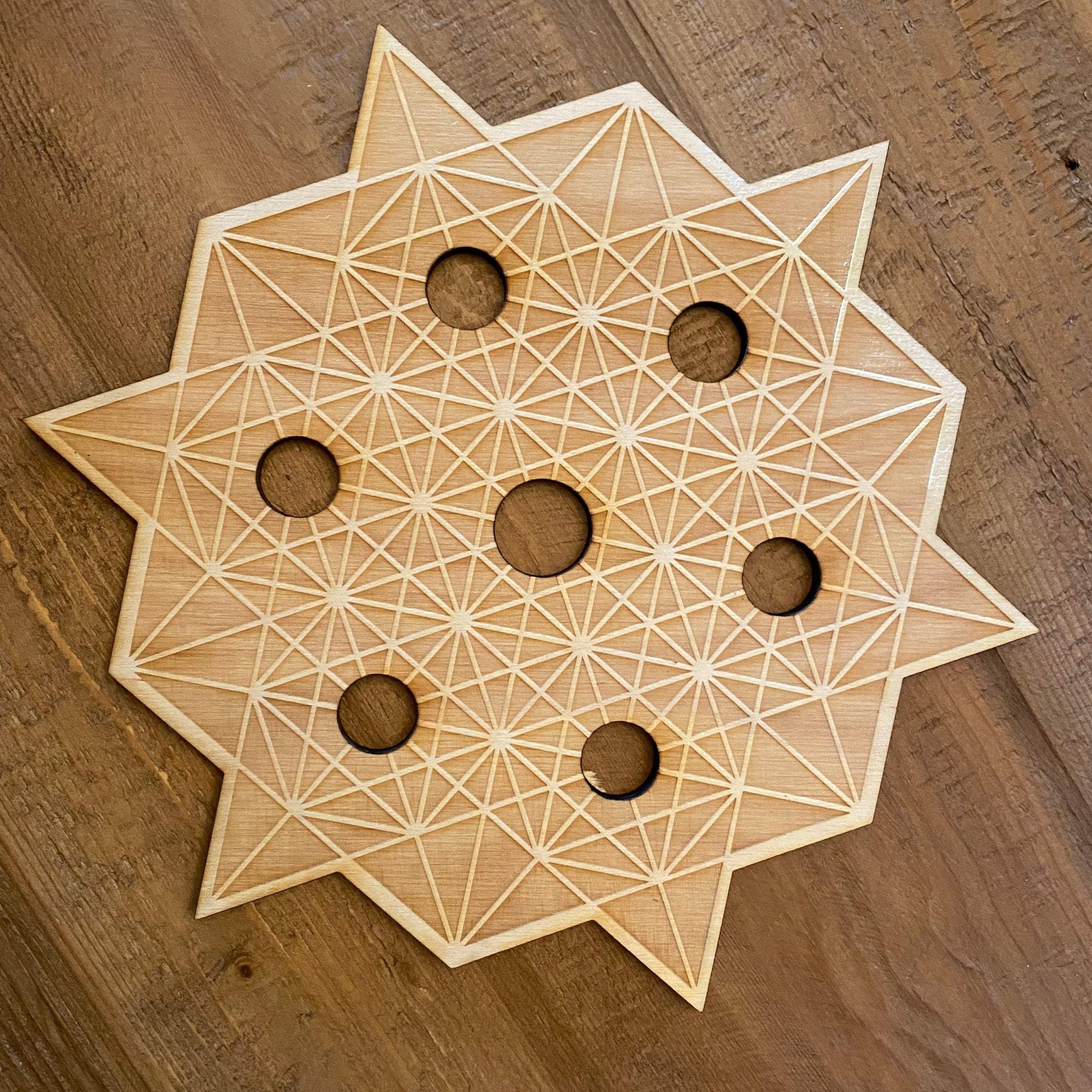 Tetrahedron Sphere Holder Crystal Grid - Earth Family Crystals