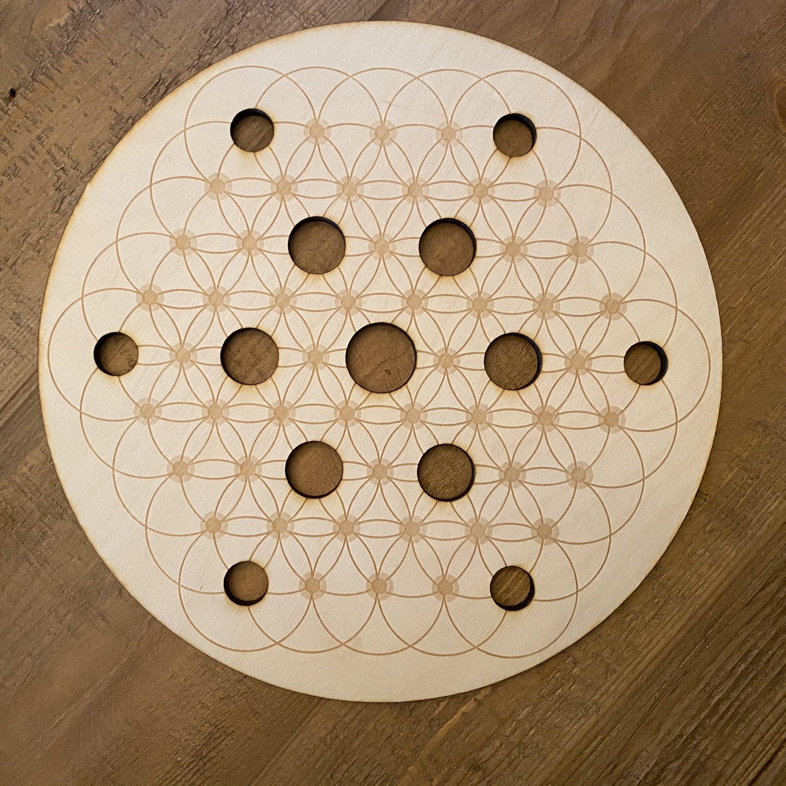 Flower of Life Dotted Sphere Holder Crystal Grid 