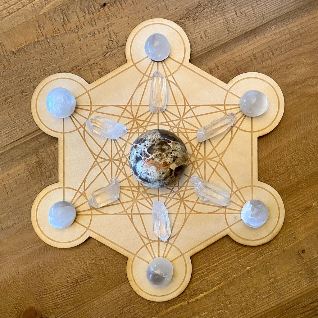 Metatron's Cube Sphere Holder Crystal Grid #2 