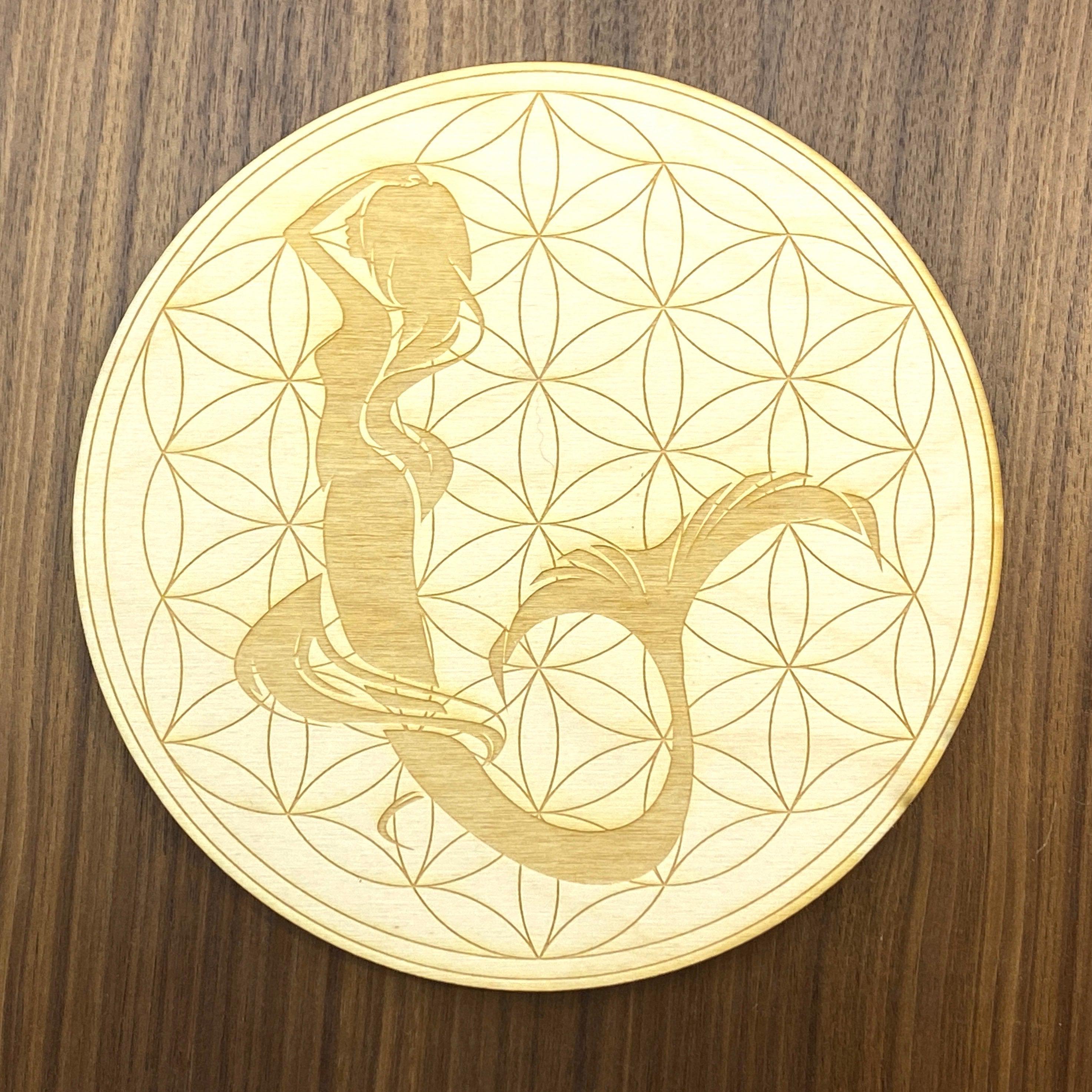 Mermaid Flower of Life Crystal Grid   