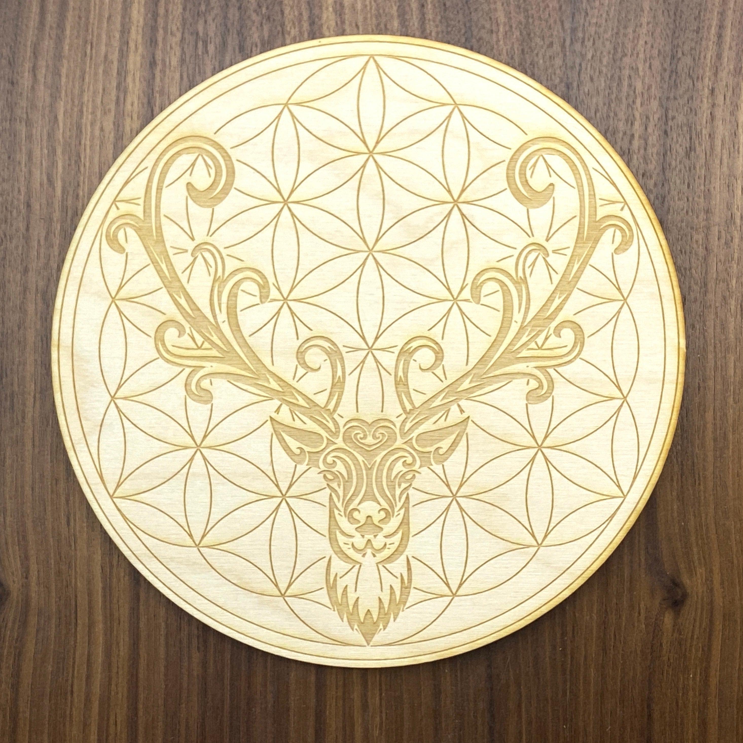 Reindeer Flower of Life Crystal Grid   