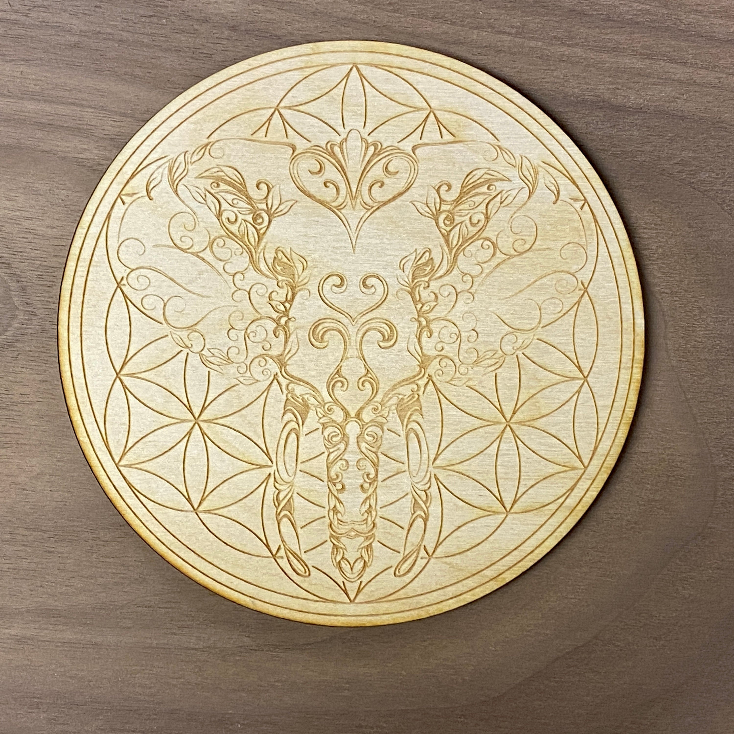 Elephant Flower of Life Crystal Grid    