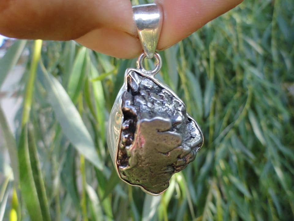 High Quality Sterling Silver Nickle IRON METEORITE PENDANT~ (Includes Free Silver Chain) - Earth Family Crystals