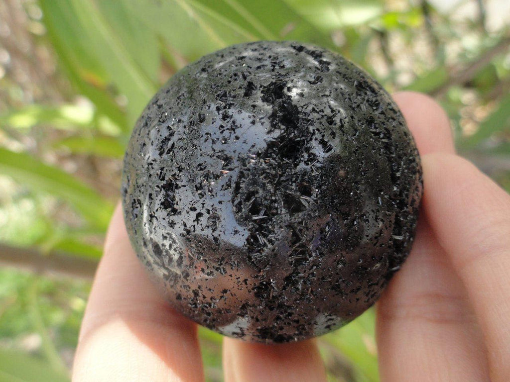 Mysterious Jet BLACK TOURMALINE SPHERE* - Earth Family Crystals
