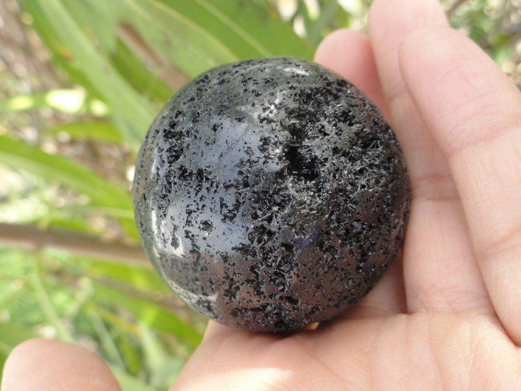 Mysterious Jet BLACK TOURMALINE SPHERE* - Earth Family Crystals
