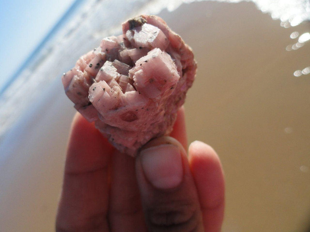 Beautiful Pink RHODOCHROSITE CLUSTER With Pyrite Sprinkles* - Earth Family Crystals