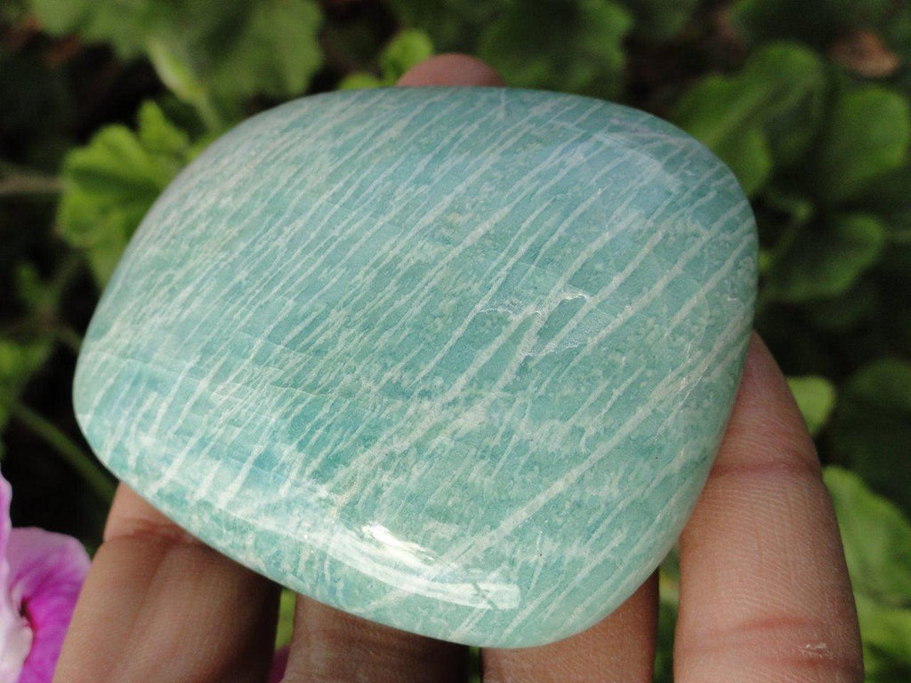 AMAZONITE PALM STONE~ Stone of Enhancing loving communication,Prosperity, Healing* - Earth Family Crystals