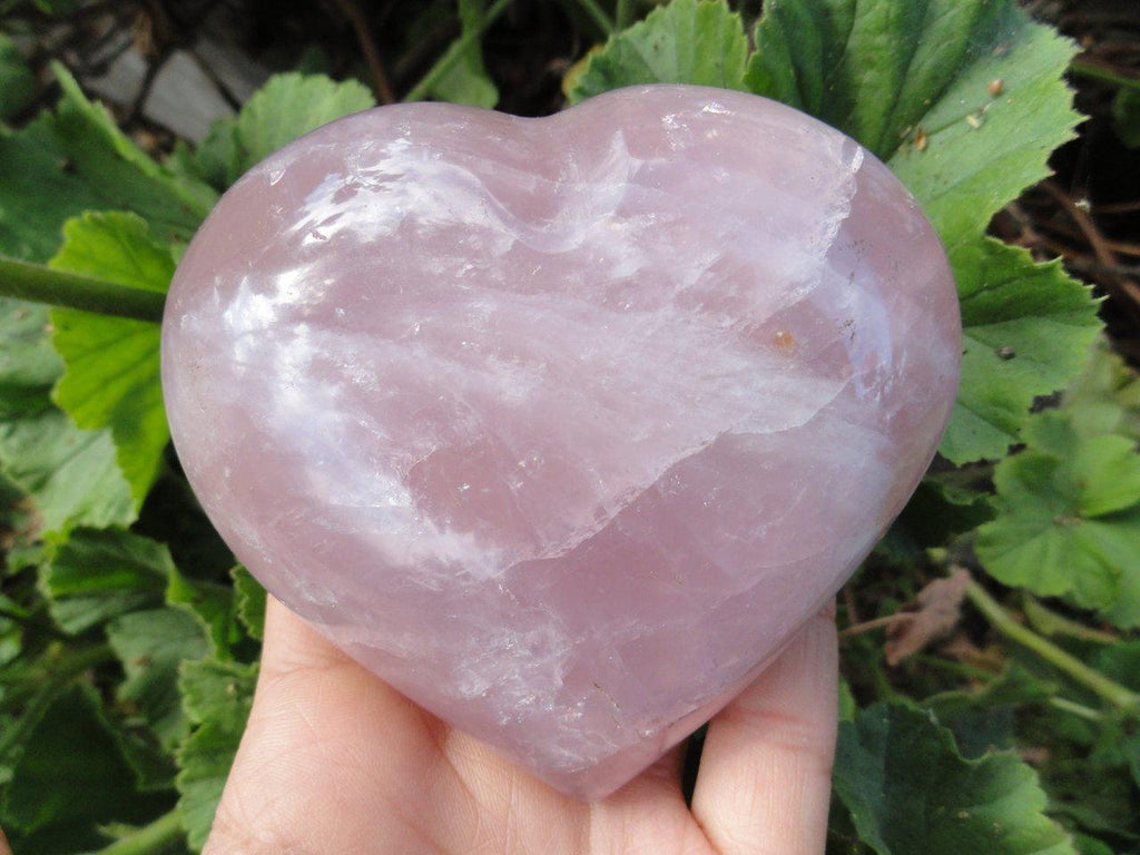 XL Sweet Pink Puffy ROSE QUARTZ Heart~Emotional Balancer, Attracts Love, Heart Chakra healer* - Earth Family Crystals