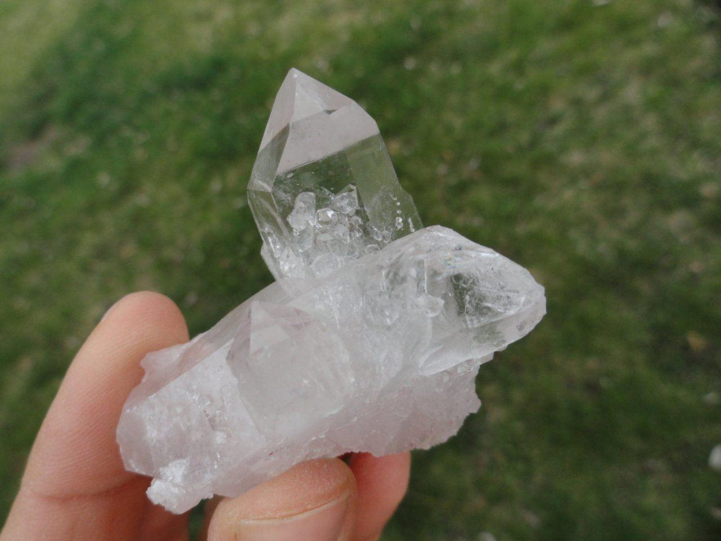 CLEAR QUARTZ CLUSTER From Arkansas* ( Self Healed) - Earth Family Crystals