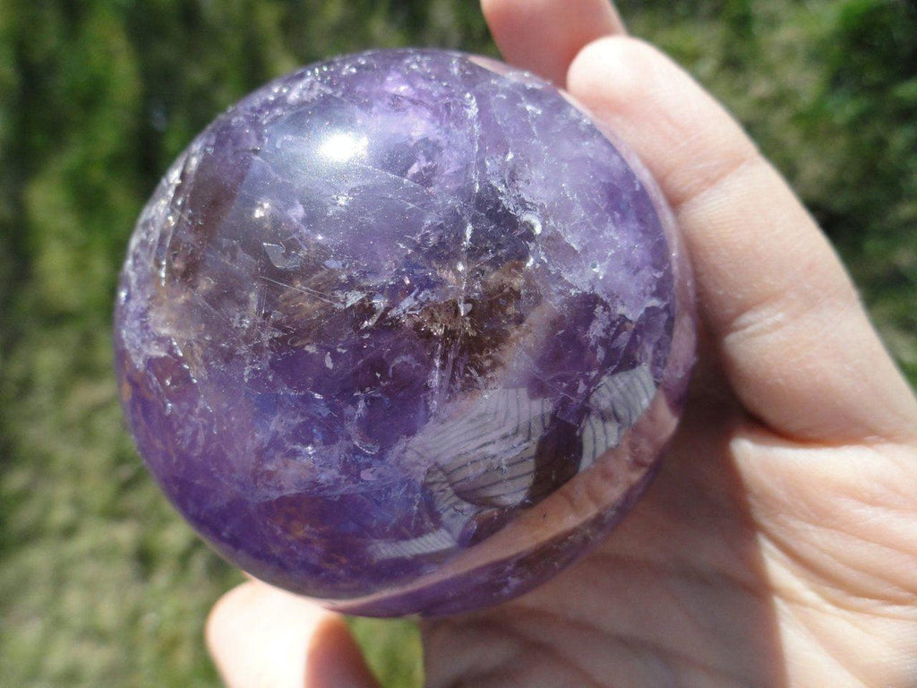 Large Rare AMETRINE SPHERE From Brazil ( Amethyst & Citrine combo) - Earth Family Crystals