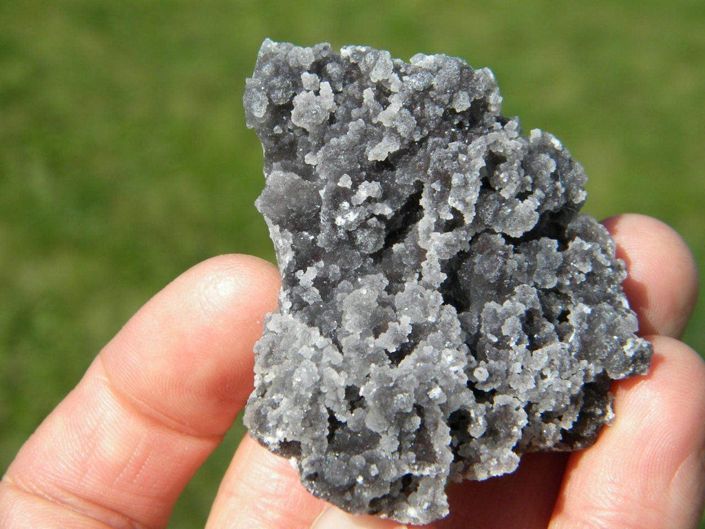 Sparkly BLACK CHALCEDONY CLUSTER* - Earth Family Crystals