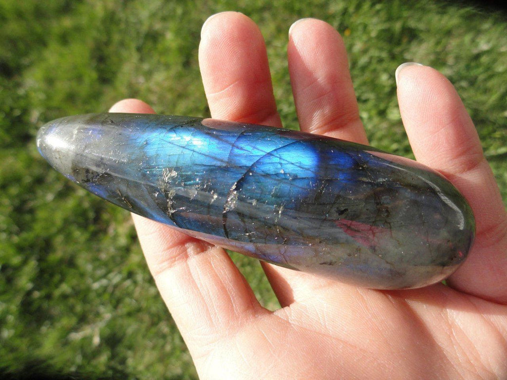Flashy Blue LABRADORITE WAND* - Earth Family Crystals
