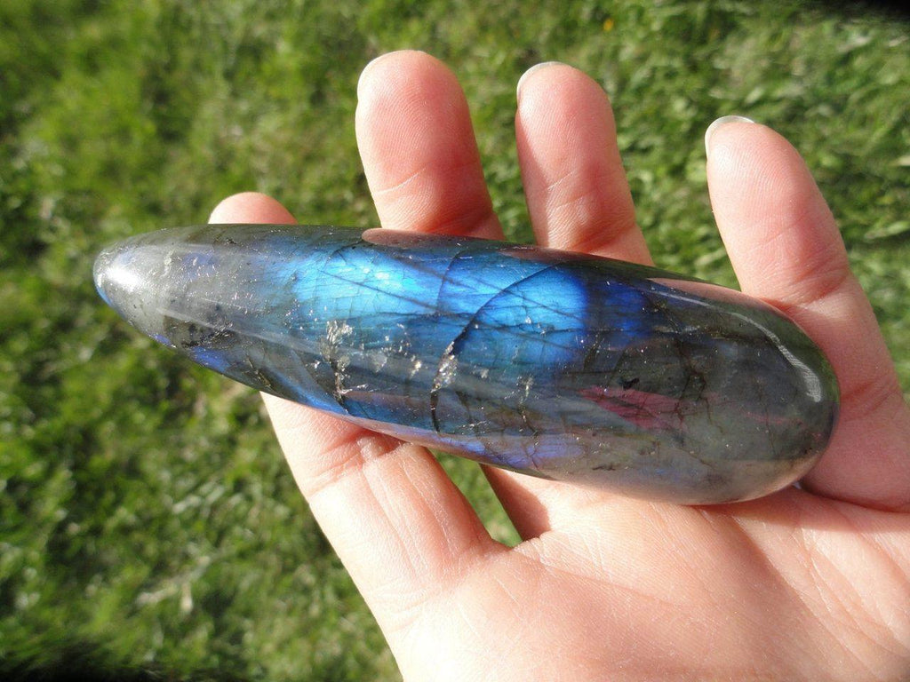 Flashy Blue LABRADORITE WAND* - Earth Family Crystals