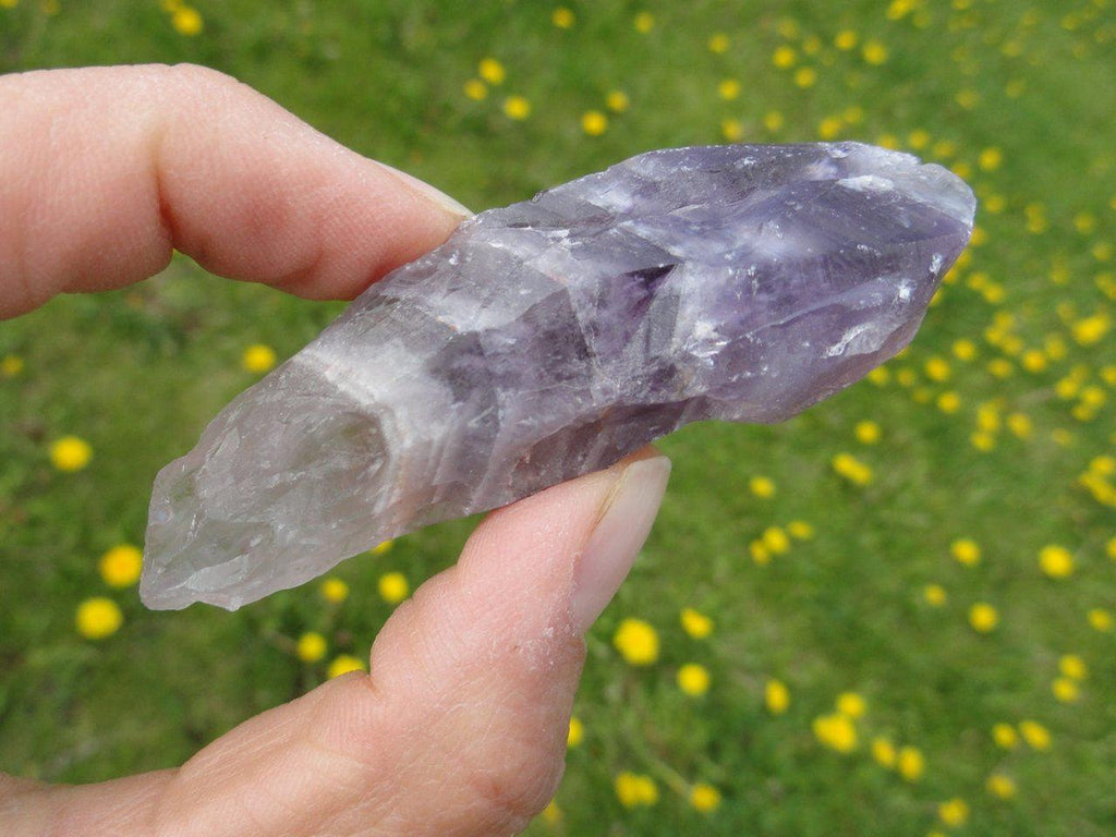 Violet Flame "AURALITE-23 Mini Wand" ~ Super 23(Amethyst, Green Quartz, Citrine,Cacoxenite, Lepidocrosite, Ajoite, Hematite) - Earth Family Crystals
