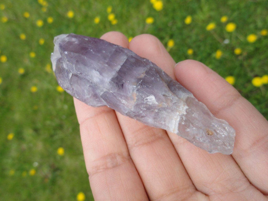 Violet Flame "AURALITE-23 Mini Wand" ~ Super 23(Amethyst, Green Quartz, Citrine,Cacoxenite, Lepidocrosite, Ajoite, Hematite) - Earth Family Crystals