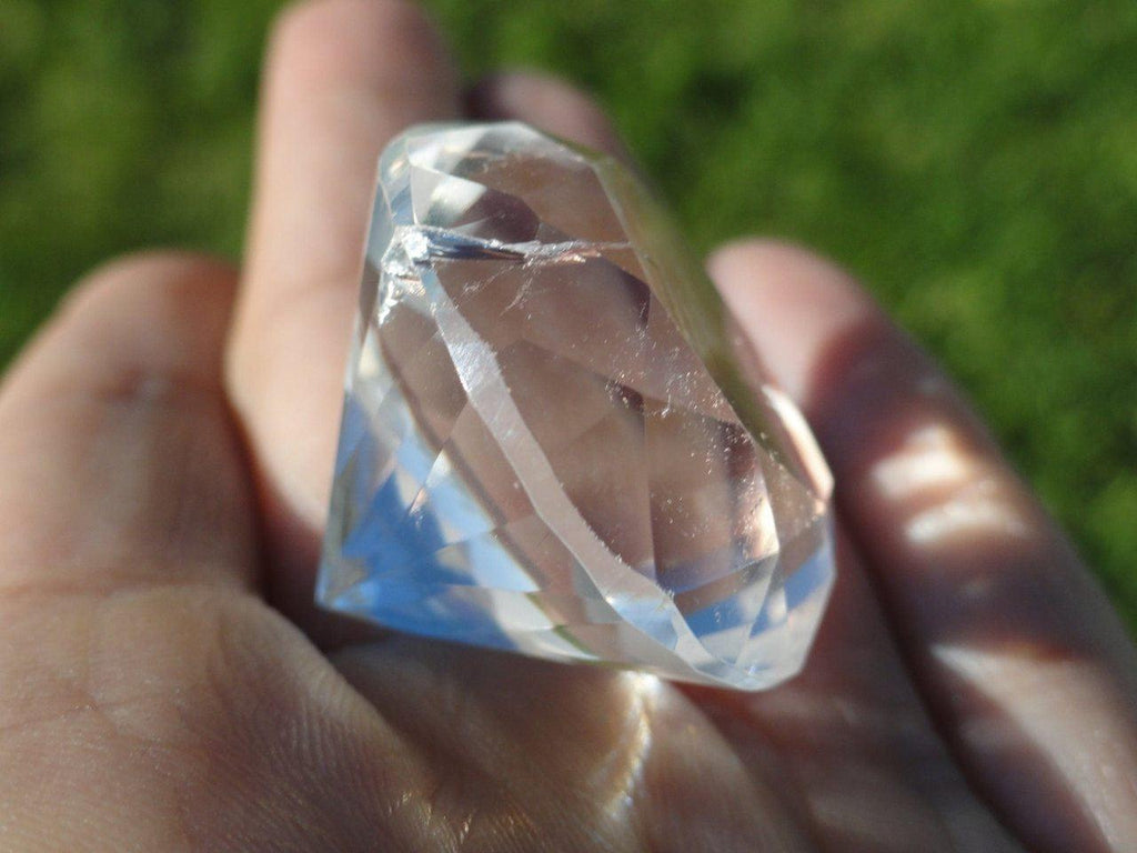 Sparkling Diamond Cut CLEAR QUARTZ CRYSTAL* - Earth Family Crystals