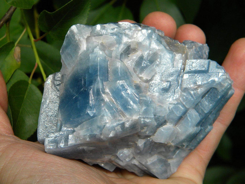 Chunky Deep BLUE CALCITE Free-form Specimen From Mexico* Hippie Healing Reiki Magic throat Chakra - Earth Family Crystals