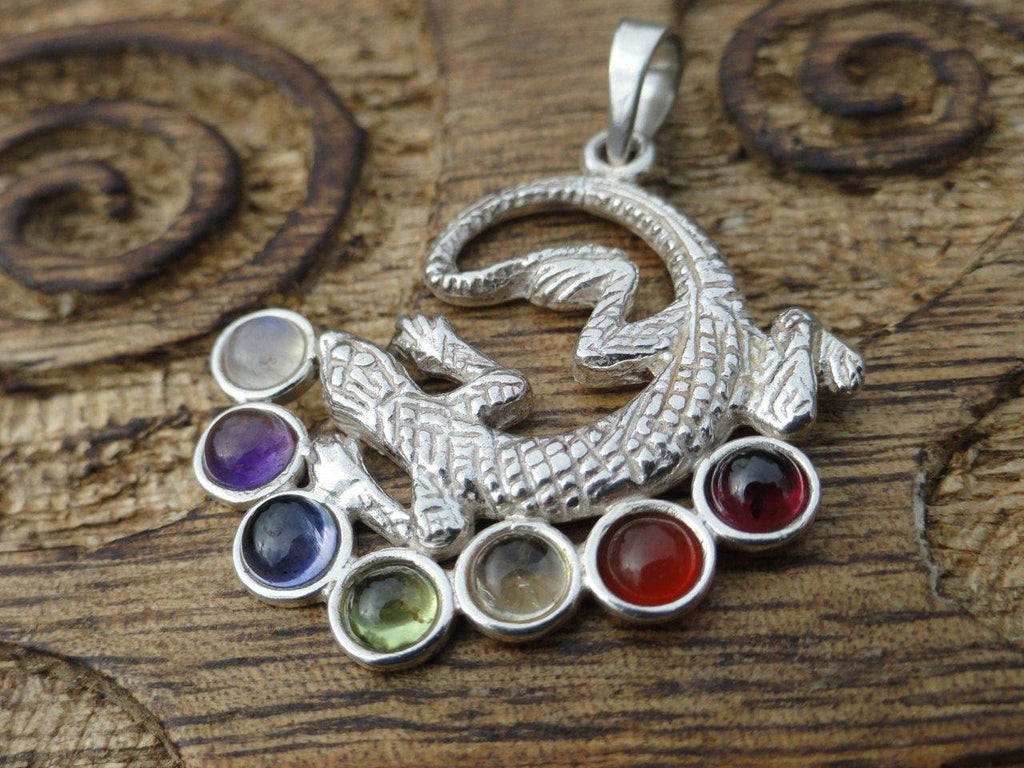 LIZARD CHAKRA PENDANT In Sterling Silver* (Includes Free Silver Chain) - Earth Family Crystals