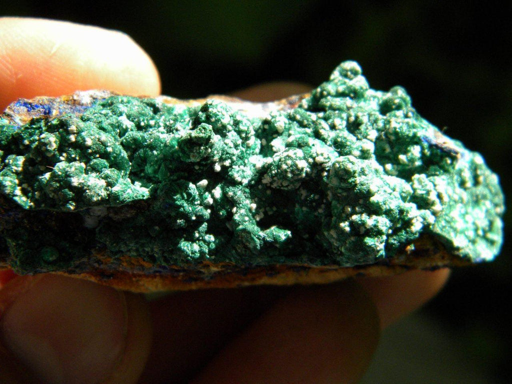 Silky Green MALACHITE With Sprinkles of Blue AZURITE on Matrix* Hippie Healing Reiki Magic - Earth Family Crystals