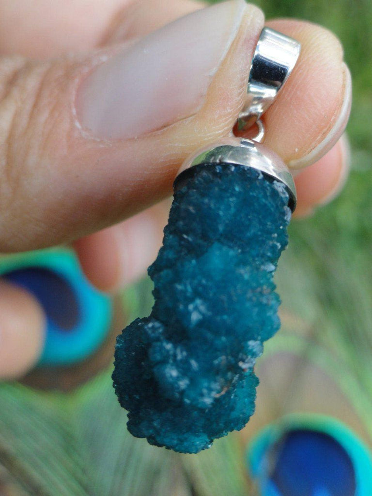 Brilliant Electric Blue CAVANSITE PENDANT~(Includes FREE Silver Chain) - Earth Family Crystals