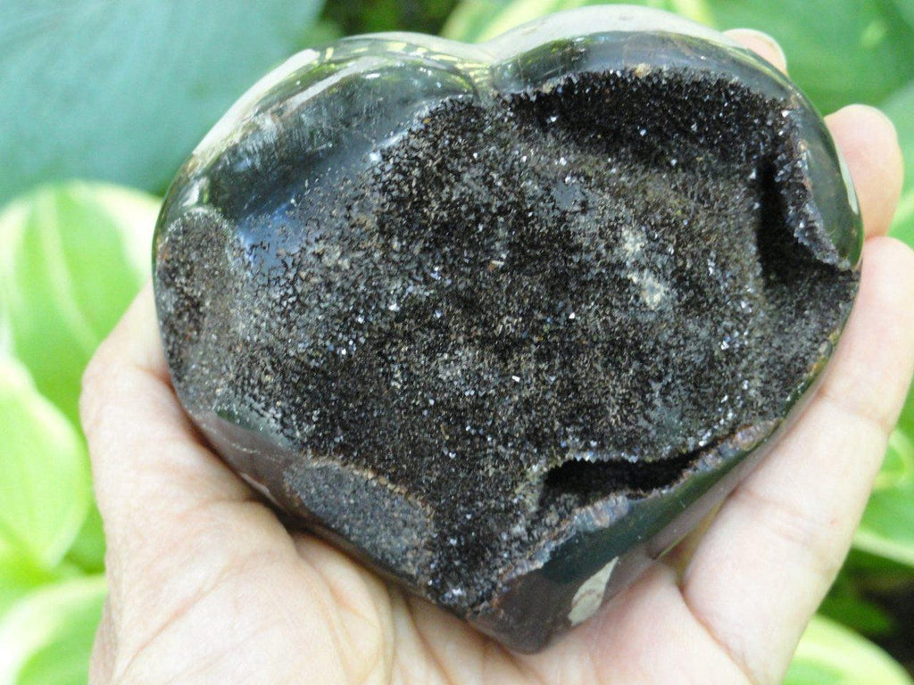 Puffy SEPTARIAN HEART * Fossilized Calcite - Earth Family Crystals