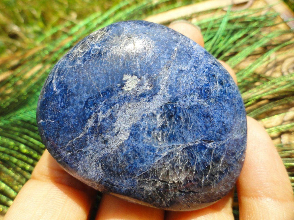 Dark Blue DUMORTIERITE Palm Stone* - Earth Family Crystals