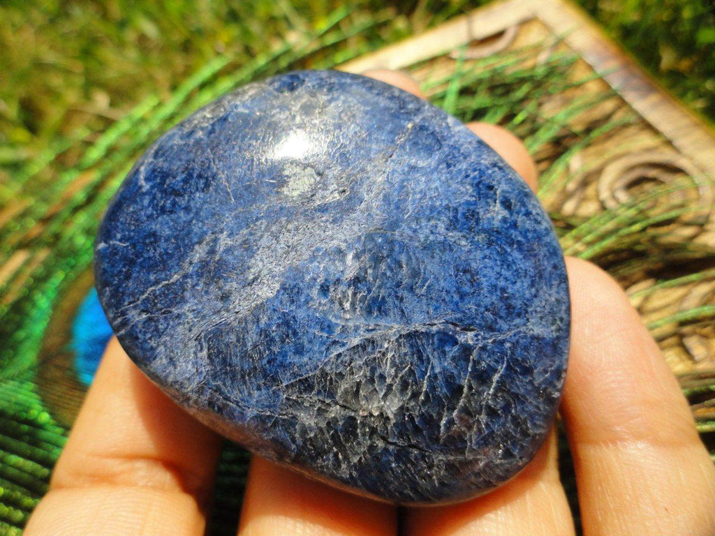 Dark Blue DUMORTIERITE Palm Stone* - Earth Family Crystals