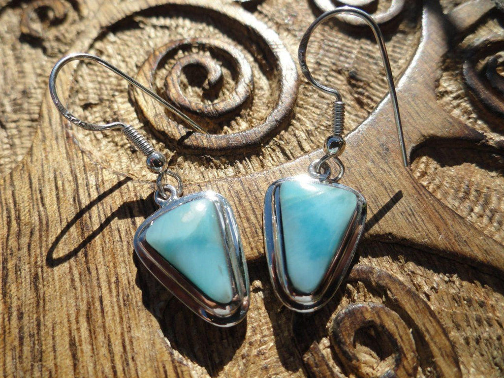 Goddess Blue LARIMAR EARRINGS In Sterling Silver* - Earth Family Crystals