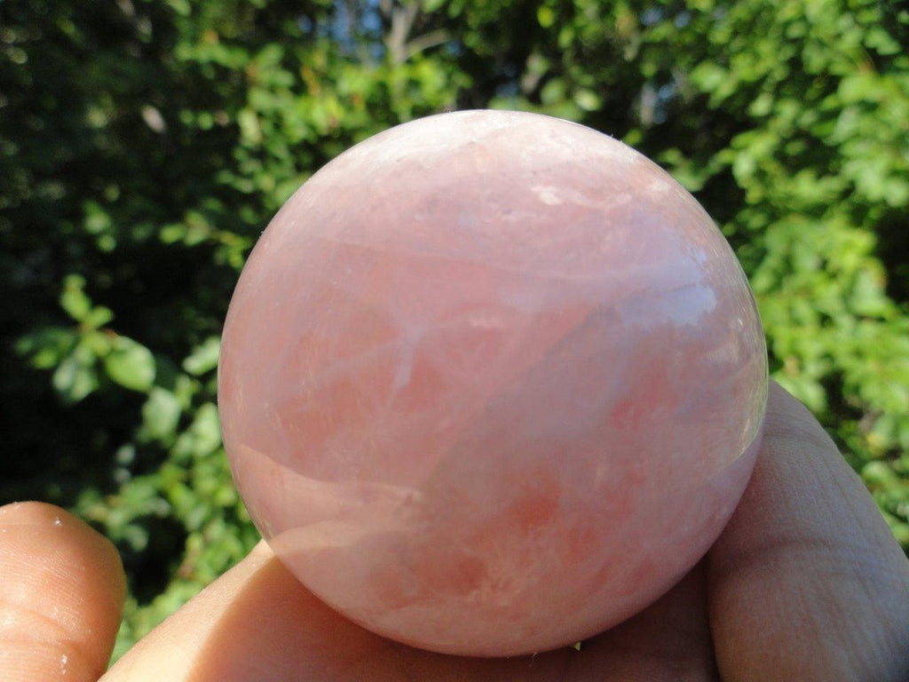Sweet Pink ROSE QUARTZ SPHERE~Emotional Balancer, Attracts Love, Heart Chakra healer* - Earth Family Crystals