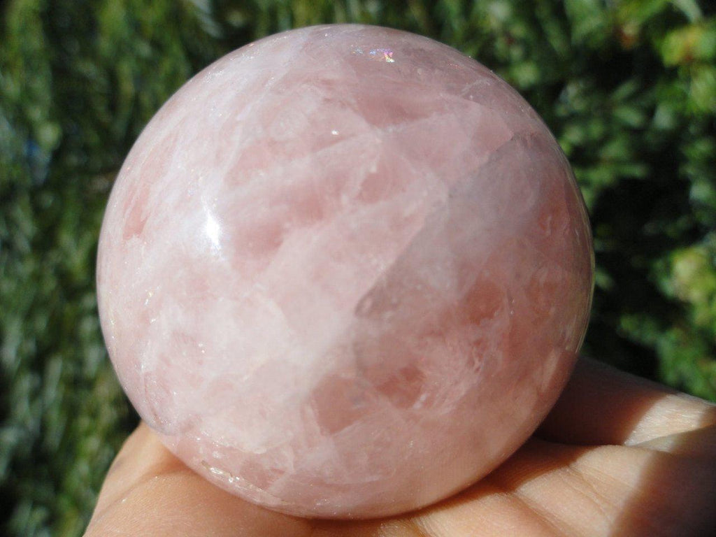 Sweet Pink ROSE QUARTZ SPHERE~Emotional Balancer, Attracts Love, Heart Chakra healer* - Earth Family Crystals