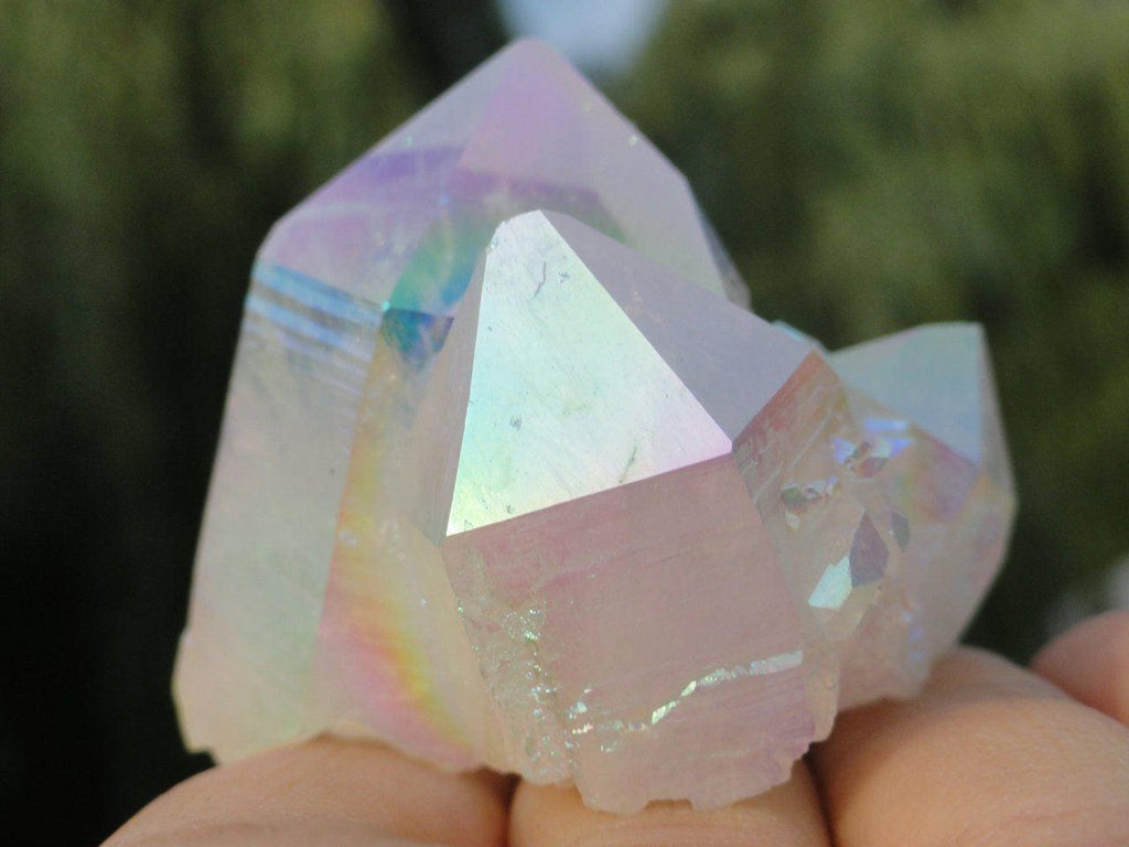 Striking Opal Glow ANGEL AURA QUARTZ Cluster With Self Healed Base* - Earth Family Crystals